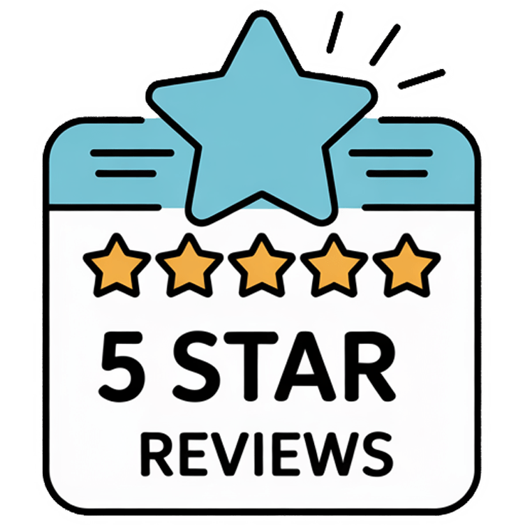 5 star Google reviews icon for Sturgill Orthodontics