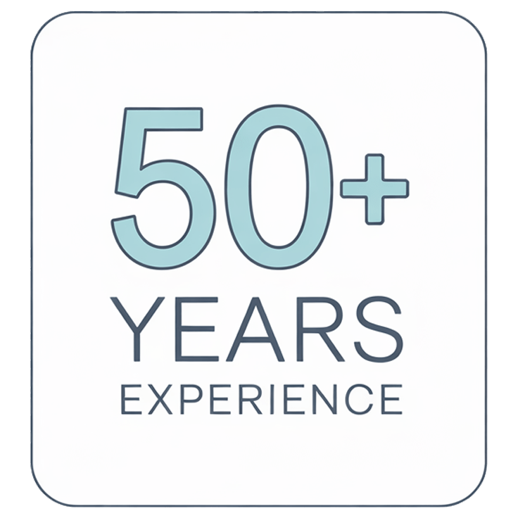 50 years orthodontic experience badge