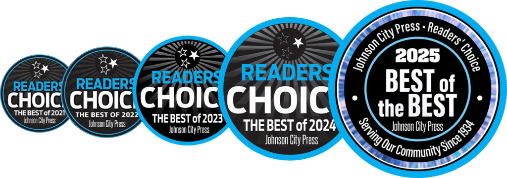 Sturgill Orthodontics Voted Best Orthodontist in Johnson City by Johnson City Press Readers' Choice, 2021 through 2025
